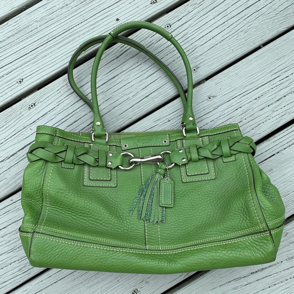 Green Coach purse- great condition!💚